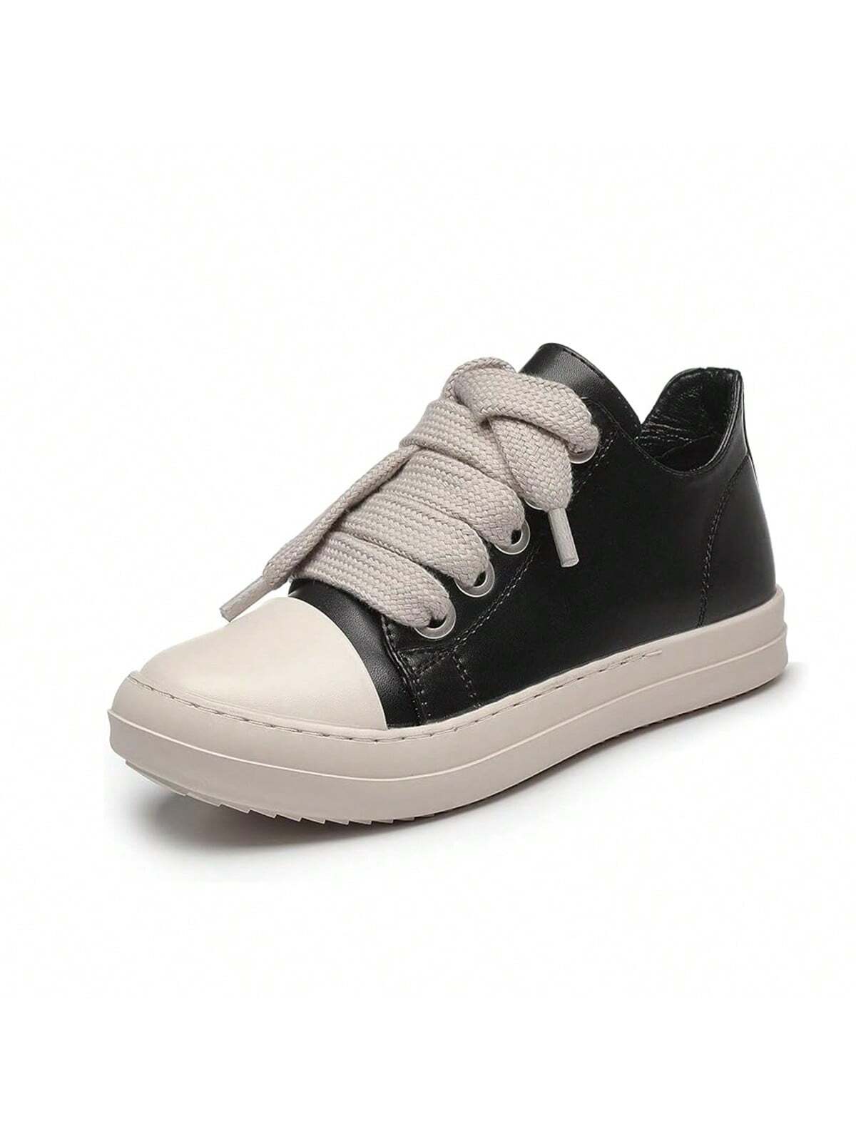 Men Fashion Low-Cut Thick Laces Flat-Bottomed Sports Shoes